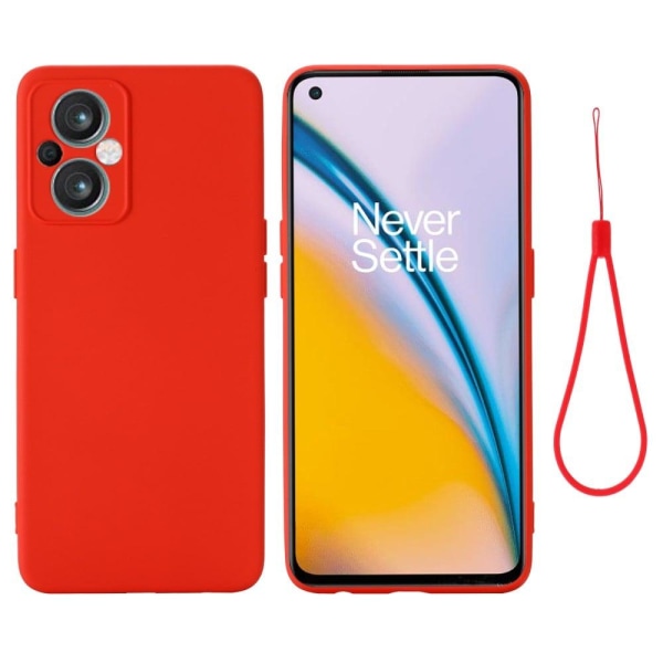 Matte Liquid Silikoni Suojakuori For OnePlus Nord N20 5G - Punai Red