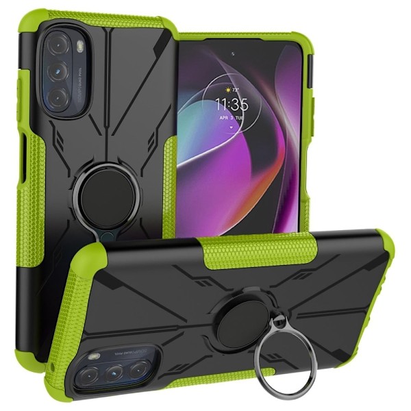 Kickstand-skydd med magnetisk platta för Motorola Moto G Stylus (2022) - Grön Grön