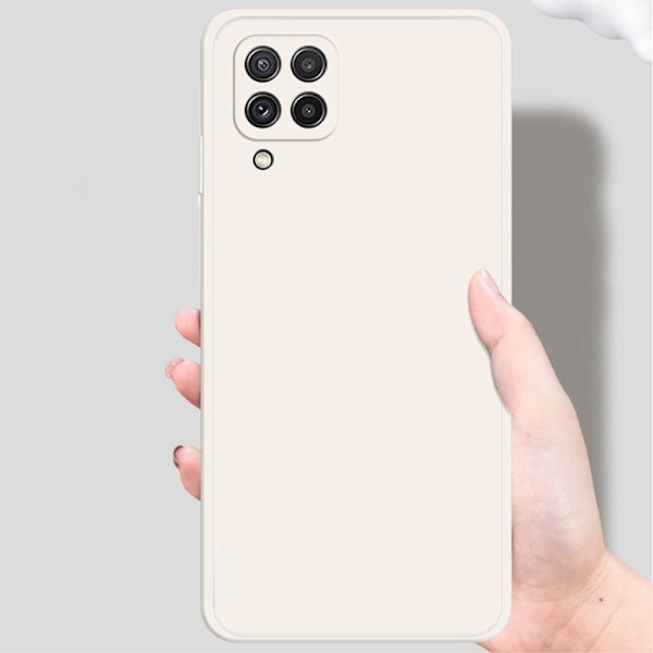 Avfasat gummerat droppskydd för Samsung Galaxy A22 4G - Mörkblå Blå