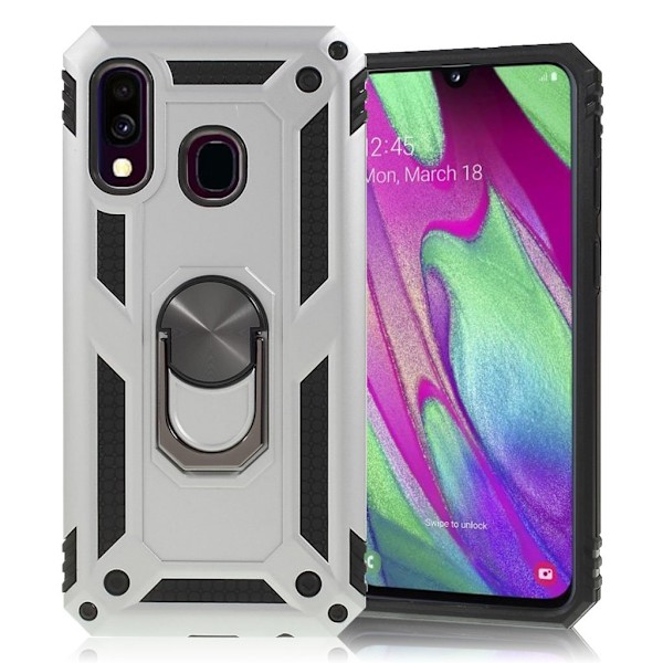 Bofink Combat Samsung Galaxy A40 deksel - Sølv Silver grey