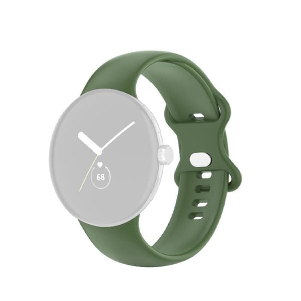 Google Pixel Watch-klokkerem i silikon - Grønn Størrelse: L Green