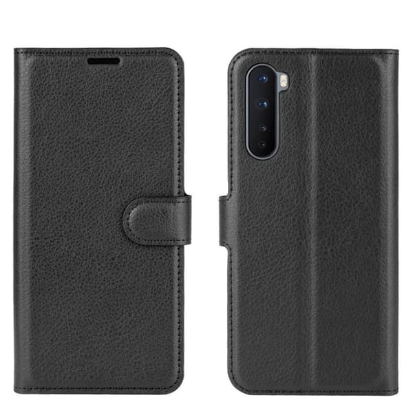 Classic OnePlus Nord flip kuoret - Musta Black