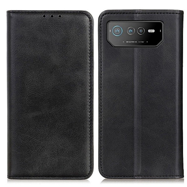 Äkta läder Asus ROG Phone 6 fodral - Svart Svart