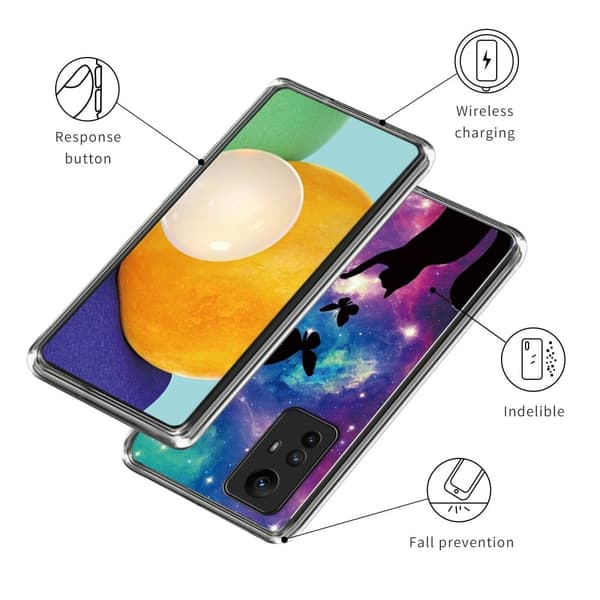 Deco Xiaomi Redmi Note 12S kotelot - Kissa Ja Perhoset Blue