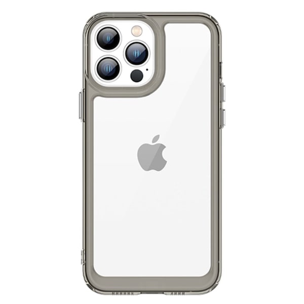 iPhone 13 Pro Max älykäs akryylikansi - Läpinäkyvä Harmaa Silver grey