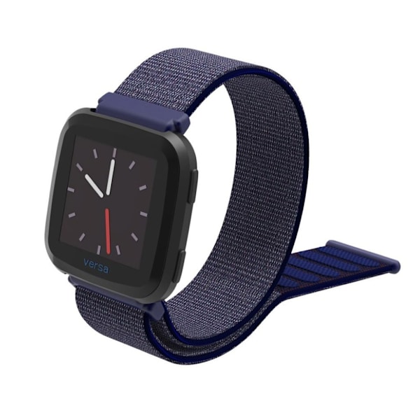 Fitbit Versa klockarmband nylon kardborre - Midnattsblå Blå