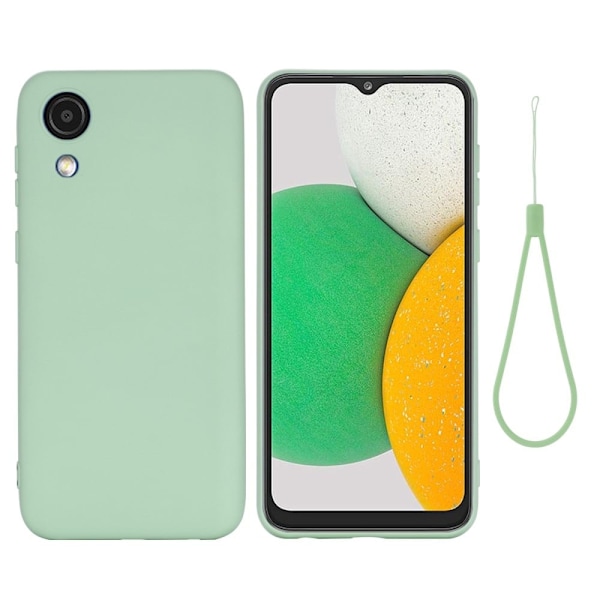 Matt Samsung Galaxy A03 Core skal av flytande silikon - Grön Grön