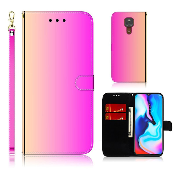 Mirror Motorola Moto E7 Plus Flippetui - Rose Pink