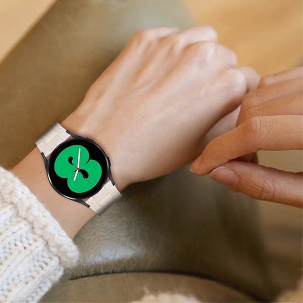 22mm muodikas 3 helmi hartsi kellon hihna Amazfit katsella - Fluoresoiva Väri White