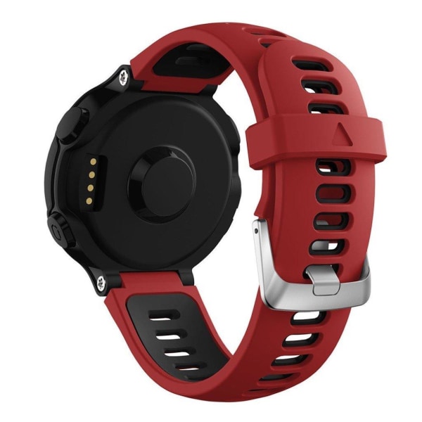 Garmin Forerunner 220/230/235/620/ 630 / F735 XT tofarvet silikoneurrem - rød / sort Red