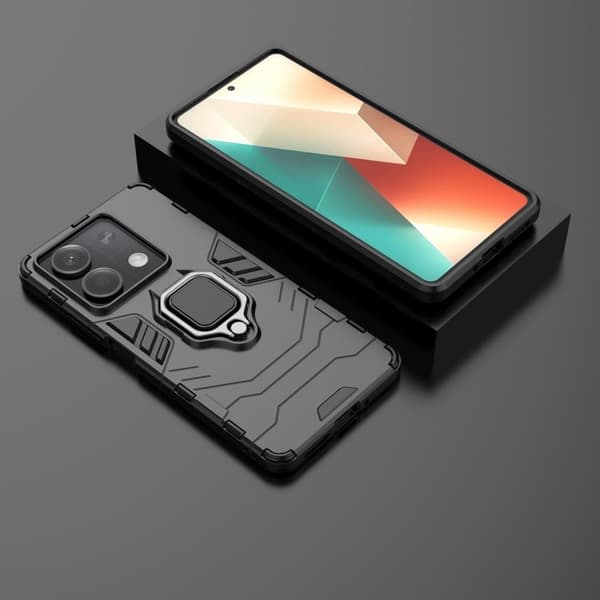 Iskunkestävä Xiaomi Redmi Note 13 5G  Panther-kuoret - Musta Black