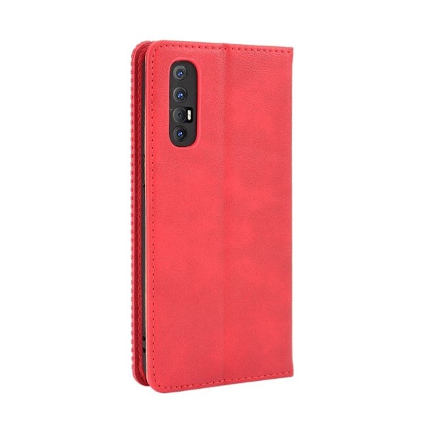 Bofink Vintage Oppo Reno3 Pro nahkakotelo - Punainen Red