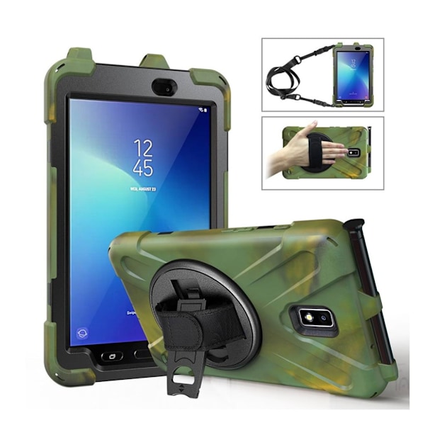 Samsung Galaxy Tab Active 2 X-Shape kombinationsfodral - Kamouflage Grön