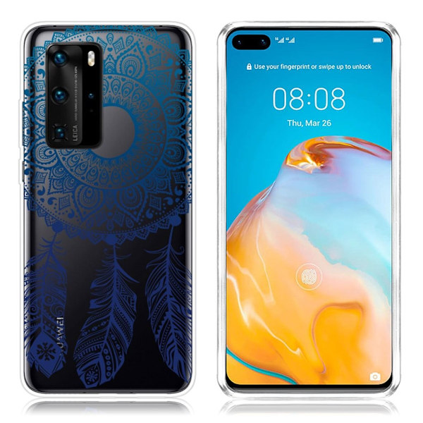Deco Huawei P40 kuoret - Malanda Kukka Blue