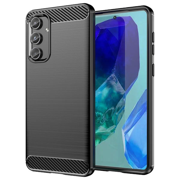 Carbon Flex Samsung Galaxy M55 cover - Sort Black