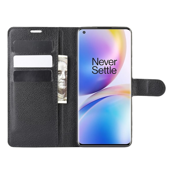 Classic OnePlus 8 Pro flip etui - Sort Black