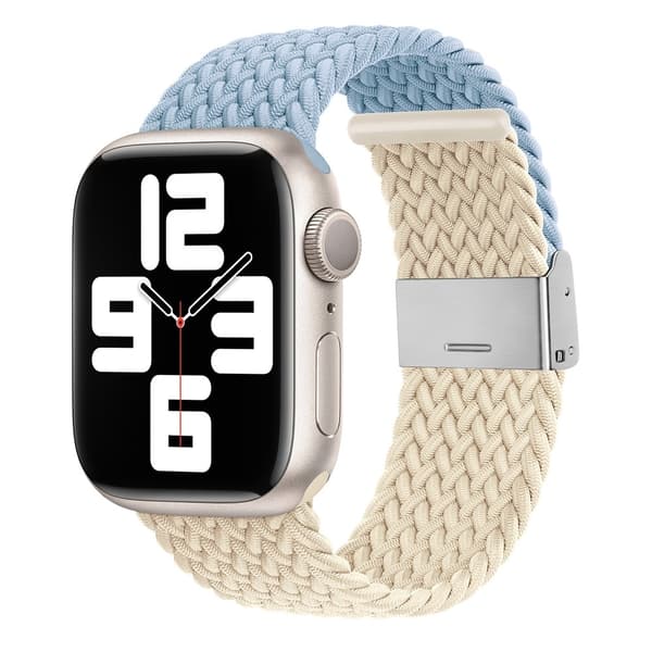 Apple Watch Series 8 (41 mm) parallellfarget nylonrem - Blå / Stjernelys Blue