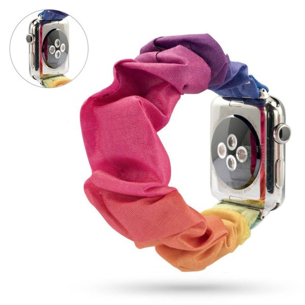Apple Watch Series 5 40mm trasa mönster klockarmband - orange / multifärg