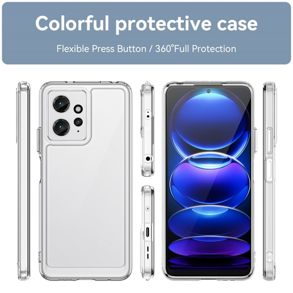 Xiaomi Redmi Note 12 smart akryl cover - Transparent Transparent