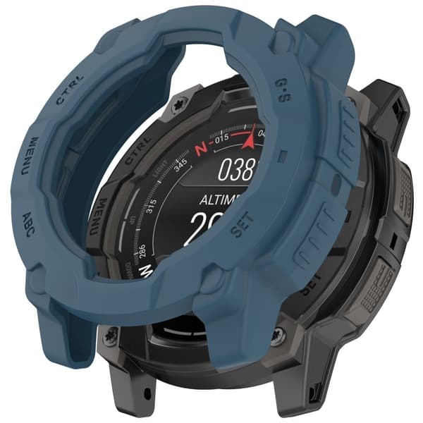 Garmin Instinct 3 50mm / Solar 50mm Pansarfodral Stötsäkert flexibelt robust skyddsfodral - Blå Blå