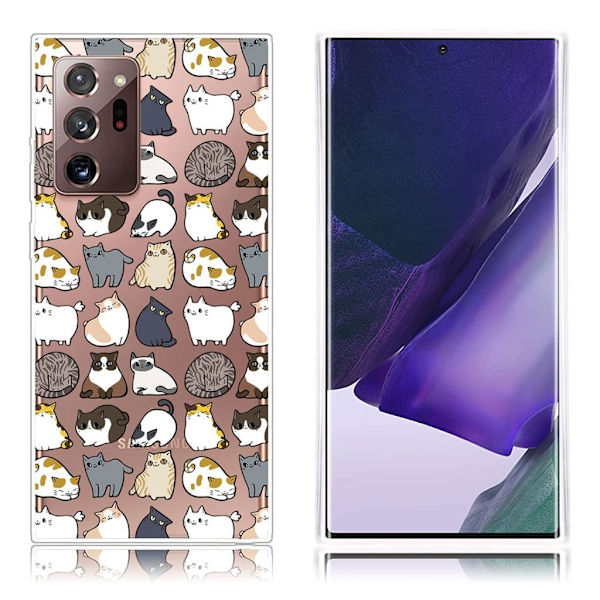 Deco Samsung Galaxy Note 20 Ultra Etui - Katter Multicolor