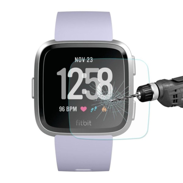 Fitbit Versa skärmskydd härdat glas träningsklocka explosionssäker smörjfri Transparent