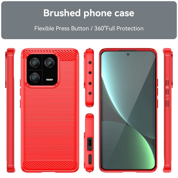Carbon Flex Etui Xiaomi 13 Pro - Rød Red
