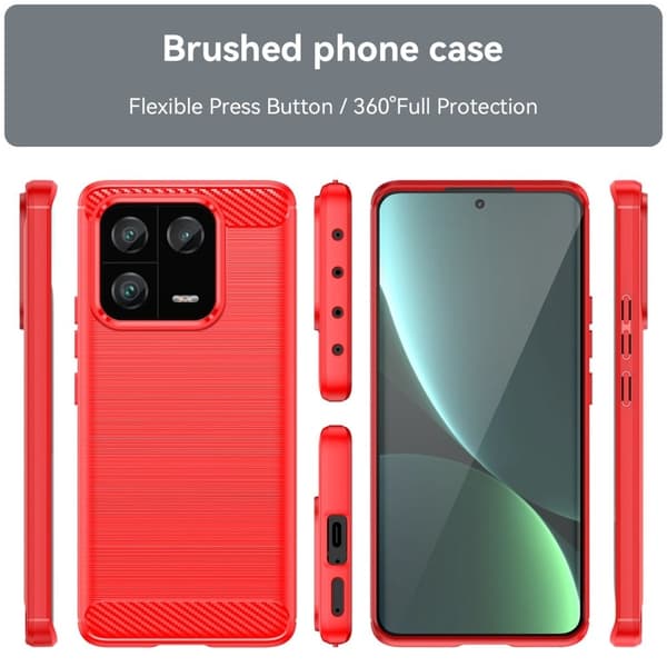 Carbon Flex Xiaomi 13 Pro skal - Röd Röd