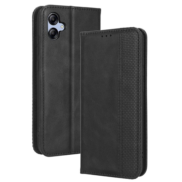 Bofink Vintage Samsung Galaxy A04e Nahkakotelo - Musta Black