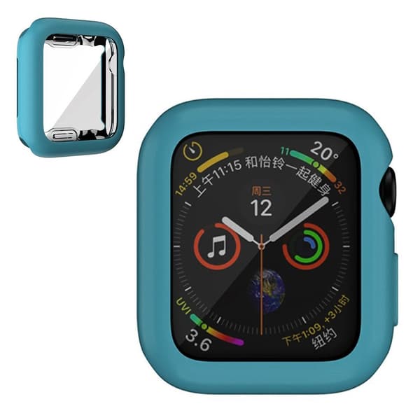 Apple Watch Series 3/2/1 38mm blød glans holdbar ramme - blå Blue