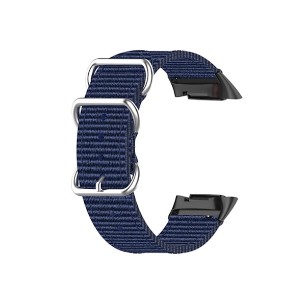 Fitbit Charge 5 elastinen nailon kellonhihna - Tummansininen Blue