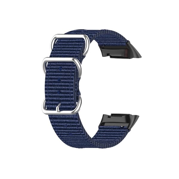 Fitbit Charge 5 elastisk nylon-urrem - Mørkeblå Blue