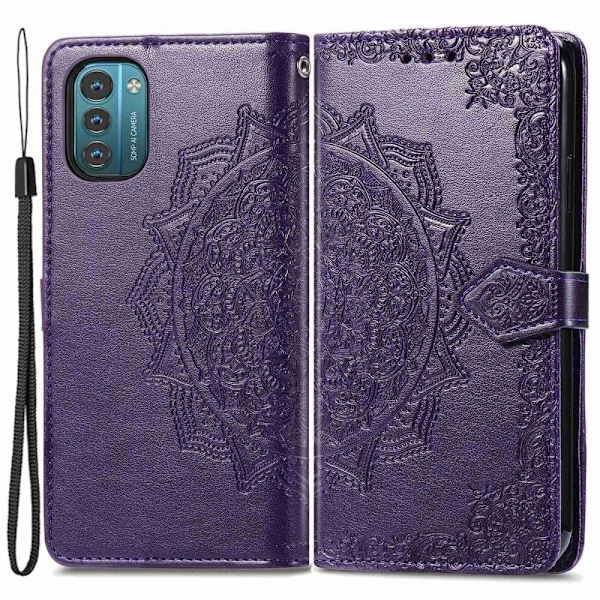 Mandala läder Nokia G11 / Nokia G21 fodral - Lila Lila
