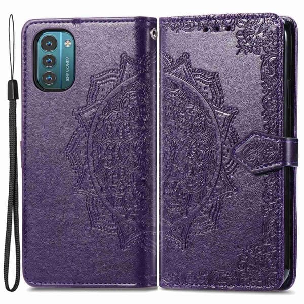 Mandala Nokia G11 / G21 Flippetui - Lilla Purple