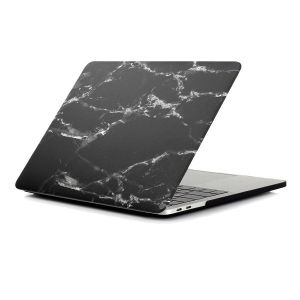 MacBook Pro 13 Touchbar Kuvallinen Kova Muovi Suoja Kuori - Marm Black