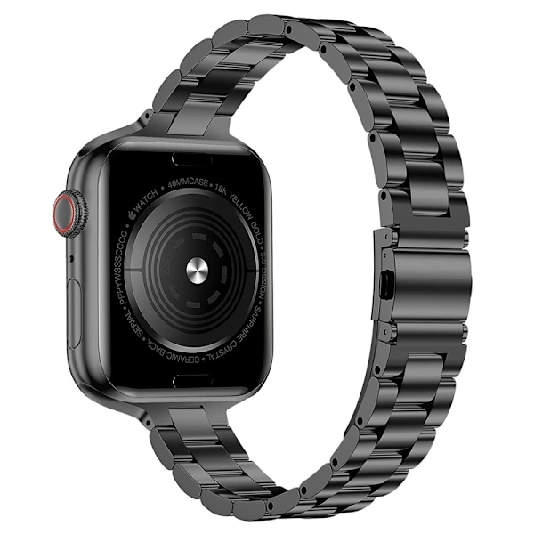 Apple Watch Series 8 (41 mm) klockarmband i rostfritt stål - Svart Svart