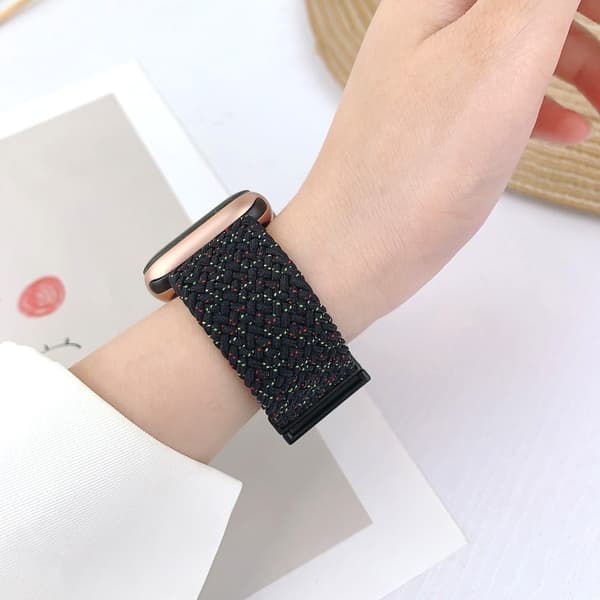 Apple Watch 49mm / 45mm / 44mm / 42mm Urarmbånd - Starlight Sort Black