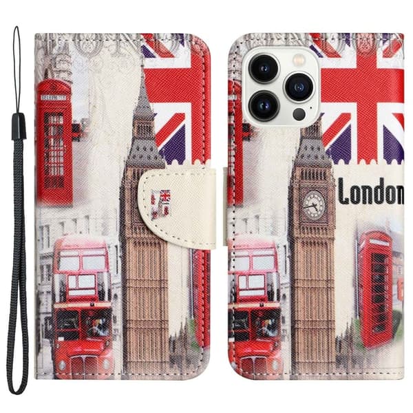 Wonderland iPhone 14 Pro Max Flippetui - London Big Ben Multicolor