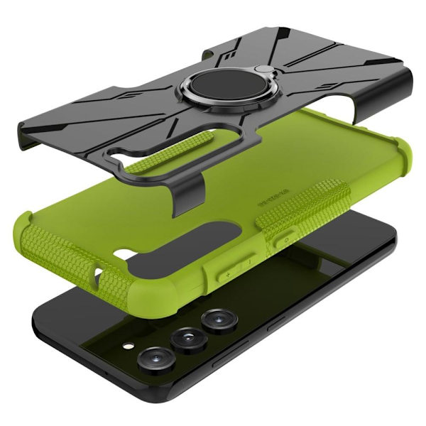 Kickstand-skydd med magnetisk platta för Samsung Galaxy S23 - Grön Grön