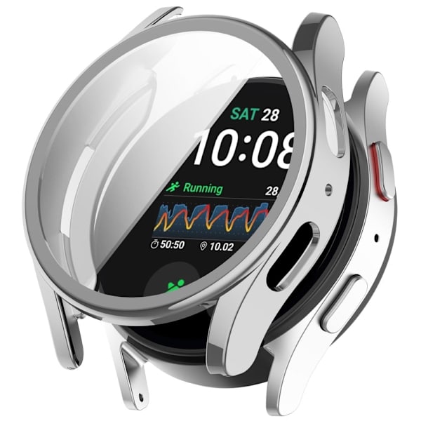 Samsung Galaxy Watch7 44mm Electroplating Flexible Watch Case Flexible Full Coverage - Silver Silver grey