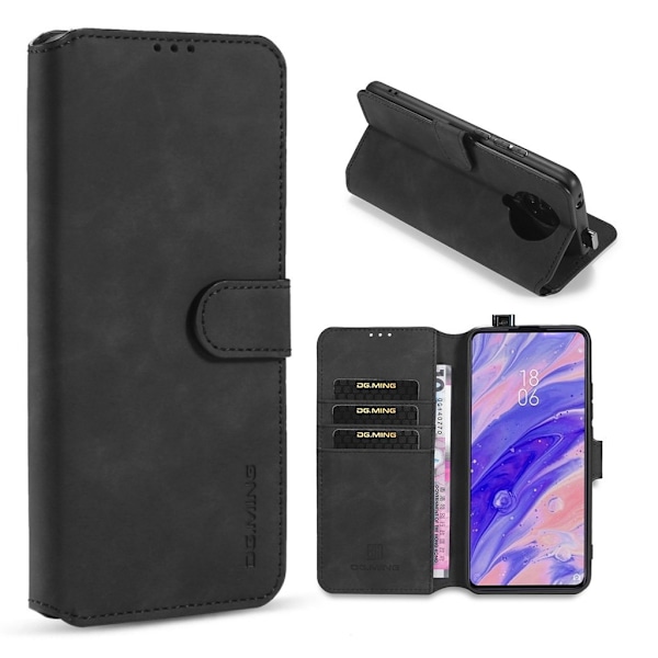 DG.MING Xiaomi Redmi K30 Pro / Poco F2 Pro Retro kotelot - Musta Black