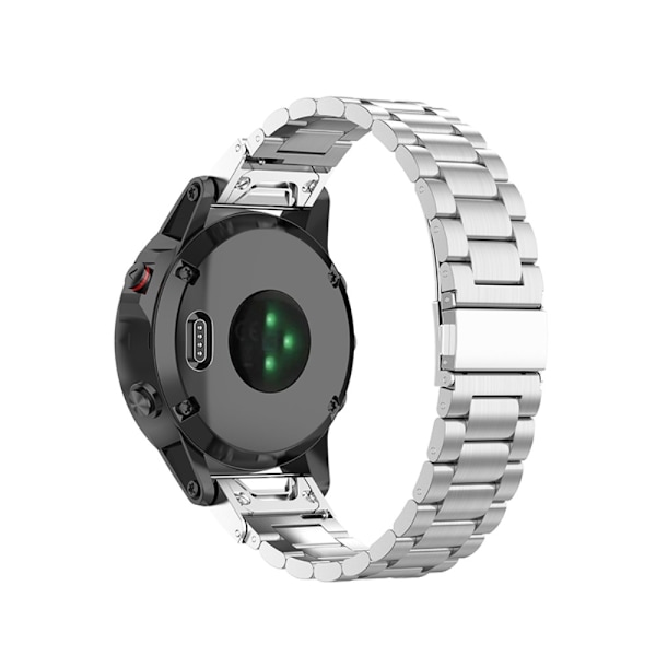 Tre pärlor i 304 rostfritt stål för Garmin-klocka - Silver Silvergrå