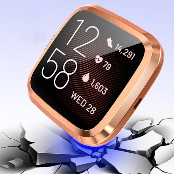 Fitbit Versa 2 galvanointikotelo - Ruusukulta Pink