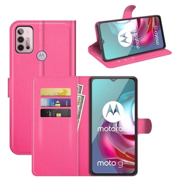 Classic Motorola Moto G30 / G10 Flip Etui - Rose Pink