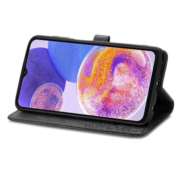 Mandala läder Samsung Galaxy A23 fodral - Svart Svart