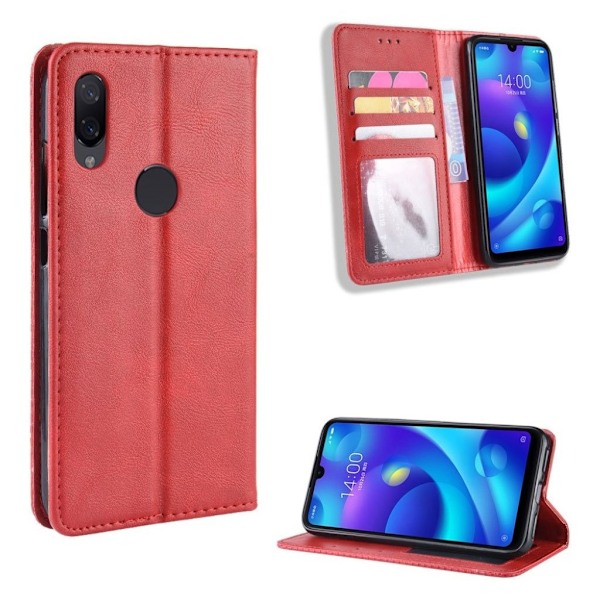 Bofink Vintage Xiaomi Redmi Note 7 / Note 7 Pro / Note 7S etui – Rød Red