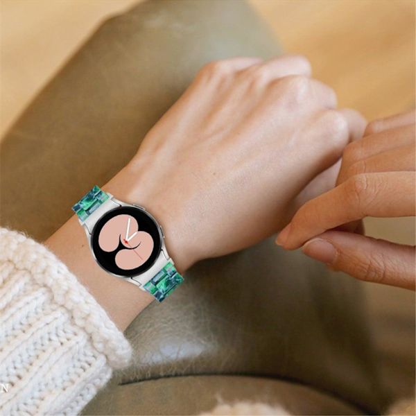 Samsung Galaxy Watch 5 / 5 Pro urrem i resin-stil - Sortliggrøn Green
