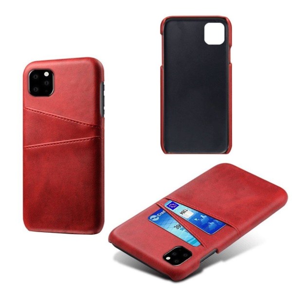Dual Card etui til iPhone 11 Pro Max - Rød Red