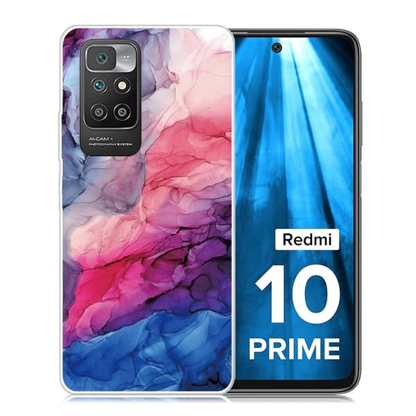 Marble Xiaomi Redmi 10 Prime / Redmi 10 Etui - Aqueous Vibrant Mønster Multicolor