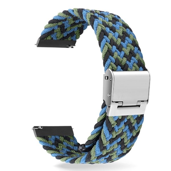 22 mm universel elastisk nylon-urrem - Blå Camouflage Blue